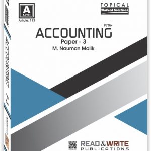 Accounting Paper 3  Topical Worked Solution Code 9706