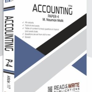 117 Accounting A Level Paper 4 Topical Worked Solutions Numan Malik